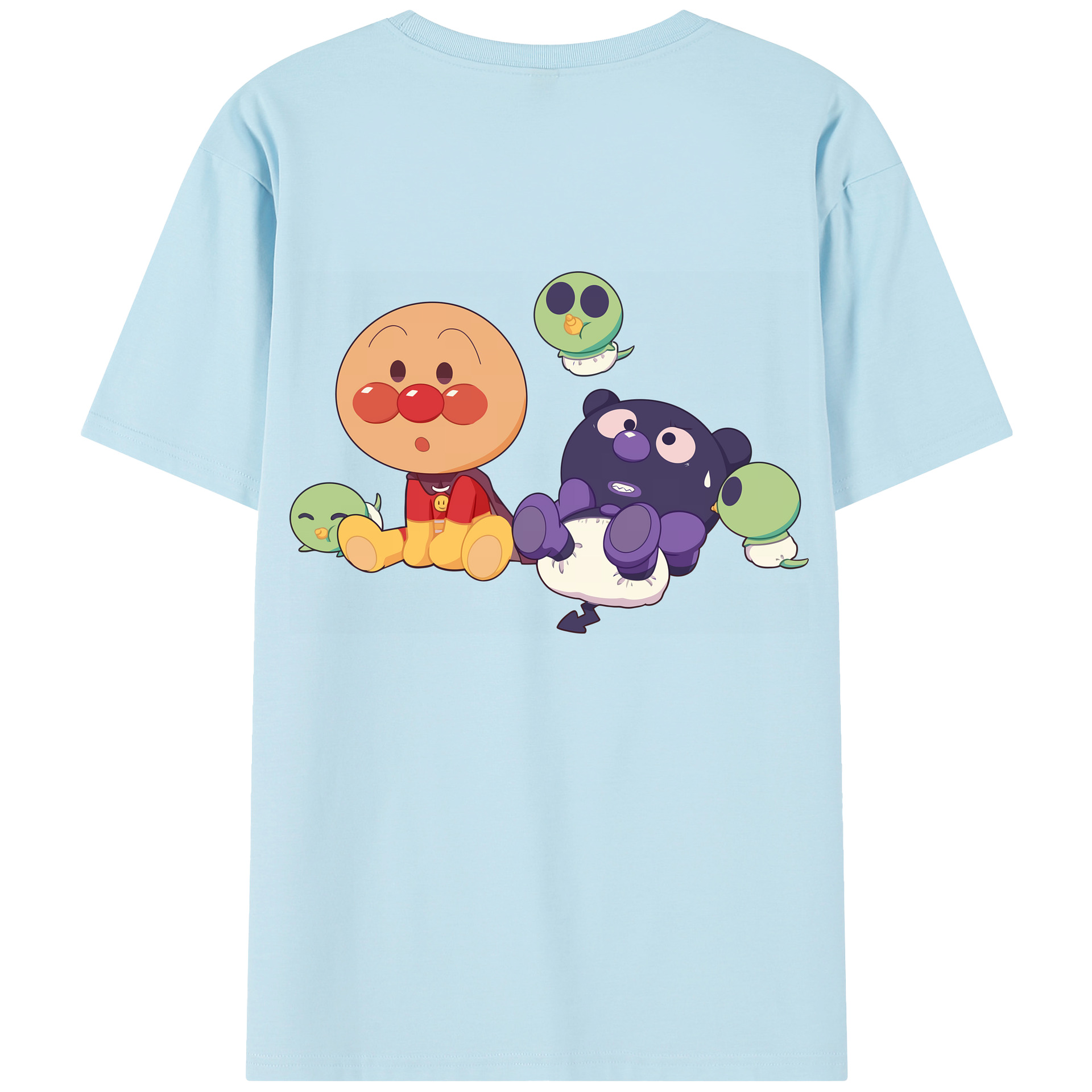 （画像用） アンパンマン Anpanman 綿100％半袖Tシャツ（背面プリント）